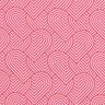 French Terry sommersweat Overlappende harten – roze/vuurrood,  thumbnail number 1