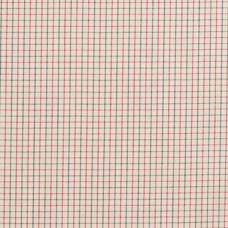 Overhemdenstof fijne ruit – beige/marineblauw,  image number 1
