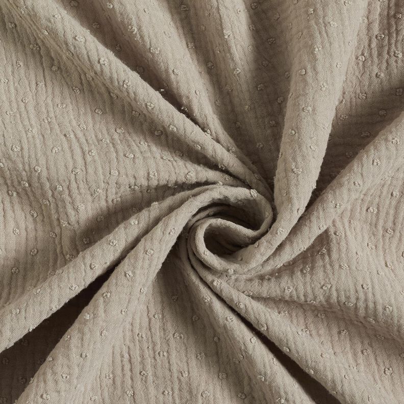 Mousseline/dubbel gehaakte stoffen dobby – beige,  image number 3