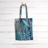 Decostof half panama botanisch – marineblauw,  thumbnail number 6