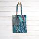 Decostof half panama botanisch – marineblauw,  thumbnail number 6
