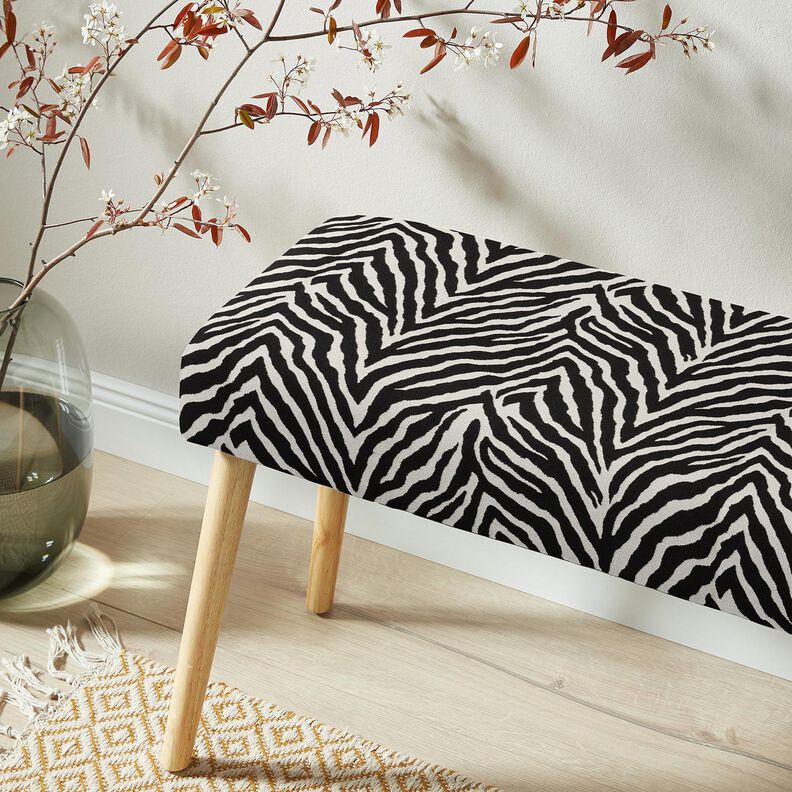 Decostof Jacquard Zebra – ivoor/zwart,  image number 6