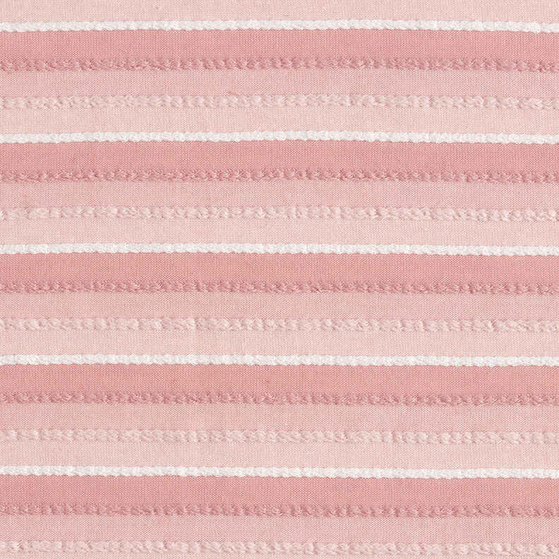 Fijngebreide koordstroken – roze/wit,  image number 1