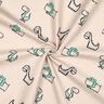 Katoenflanel Brutale dinosaurussen | Poppy Fabrics – natuur/smaragdgroen,  thumbnail number 3