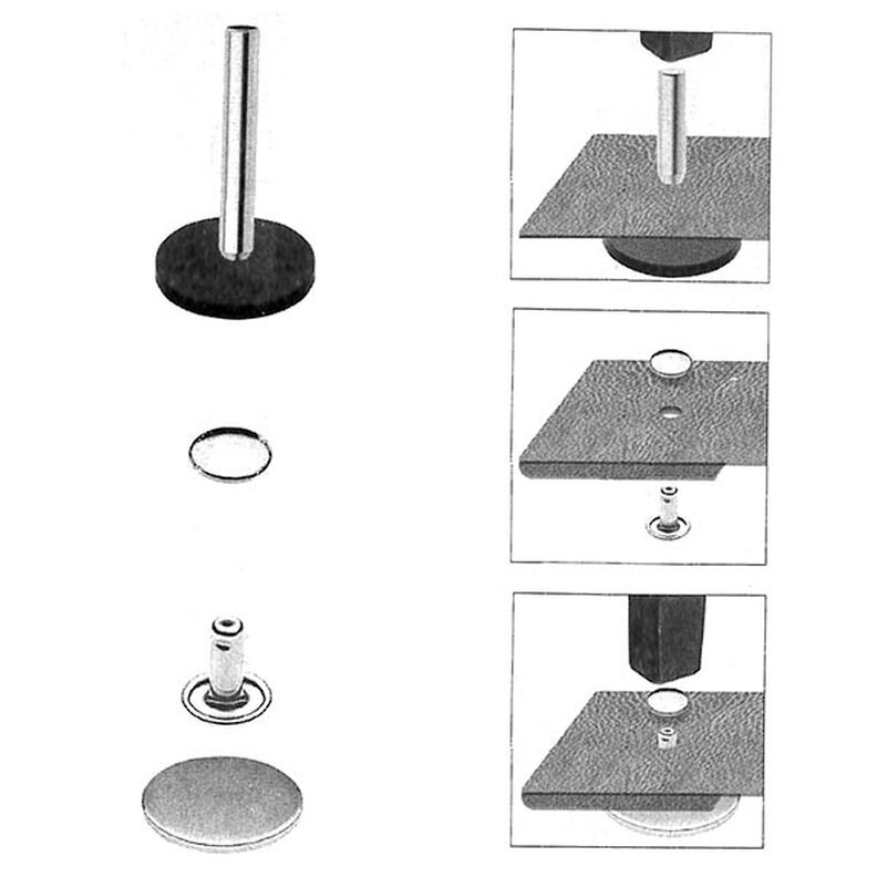 Klinknagels klem [8 Stuk | Ø 9 mm] - zilver metalen| Prym,  image number 4