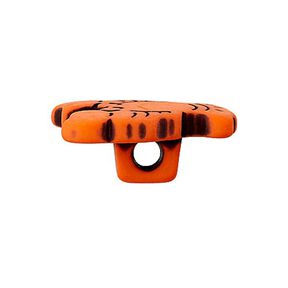 Polyesterknoop oogje kreeft  - oranje, 