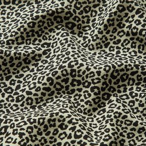 Katoenjersey Mini luipaardprint – greige/zwart | Stofrestant 100cm, 