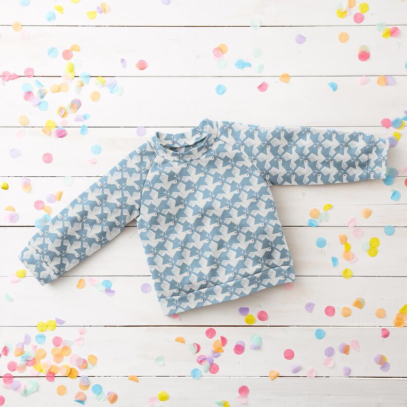 Sweatshirt geruwd schattige meeuwen – lichtblauw/wit, image number 5