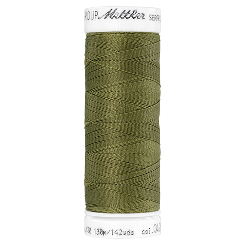 Seraflex naaigaren voor elastische naden (0420) | 130 m | Mettler – olijf,  image number 1