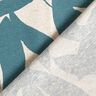 Decostof Half panama gewone bladeren – oceaanblauw/natuur,  thumbnail number 4