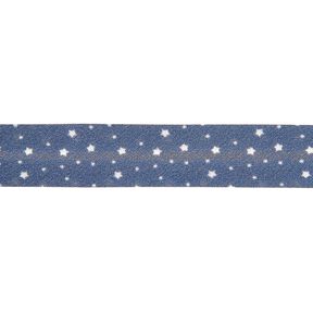 Biasband Sterren Biologische katoen [20 mm] – marineblauw, 