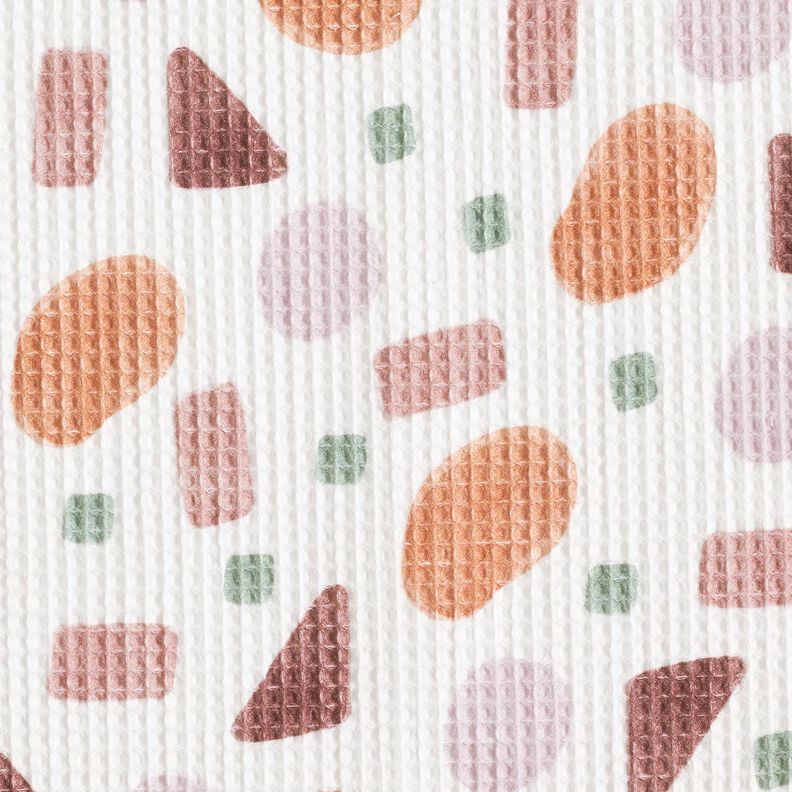 Wafelpiqué Kleurrijke vormen – koper/ivoor,  image number 6