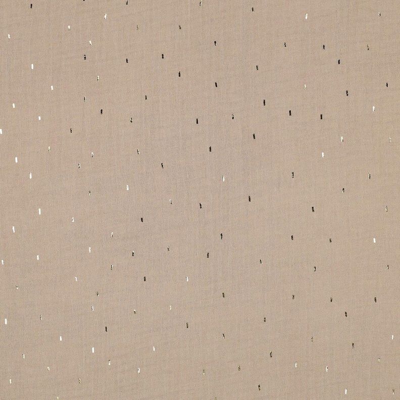 Mousseline/dubbel gehaakte stoffen Rechthoek Foliedruk | Poppy Fabrics – anemoon/goud metallic,  image number 1