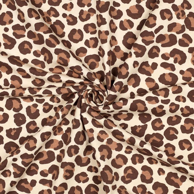 Sweatshirt geruwd eekhoorntjes | Poppy Fabrics – creme/donkerbruin,  image number 3