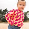 Softsweat golvende ruit| Poppy Fabrics – intens roze/perzik sinaasappel,  thumbnail number 7
