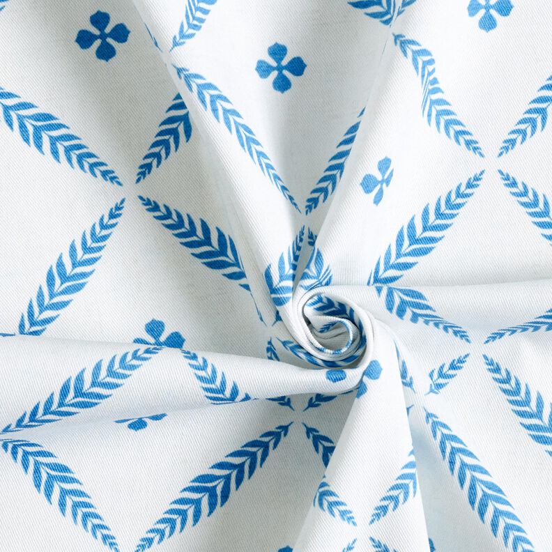 Decostof Katoenkeper elegante ruiten – wit/blauw, image number 3