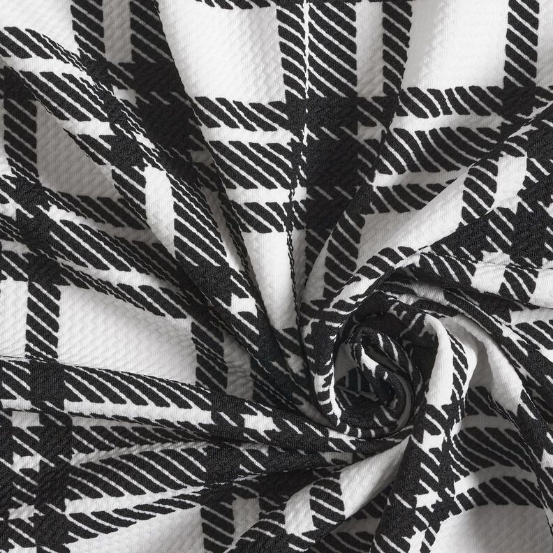 Gebreide jacquard ruitstructuur – zwart/wit,  image number 3