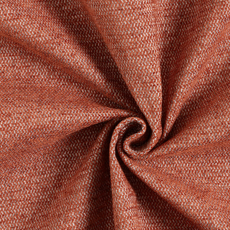 Bekledingsstof Chenille Mix – terracotta/zilvergrijs,  image number 1