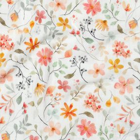 Mousseline/dubbel gehaakte stoffen Kleurrijke bloemenweide Digitaal printen | Poppy Fabrics –, 