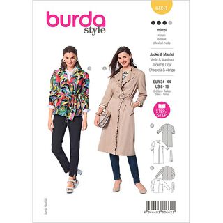 Mantel / Jas, Burda 6031 | 34 - 44, 