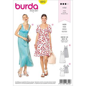 Jurk, Burda 6312 | 32 - 44, 