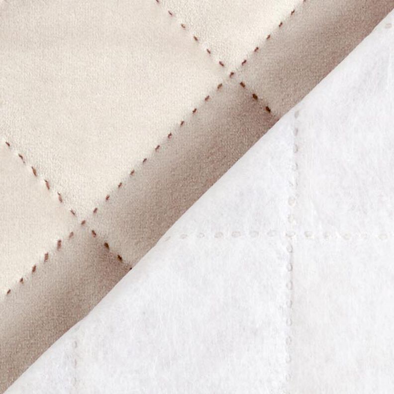Bekledingsstof Fluweel Doorgestikte stof – beige,  image number 3