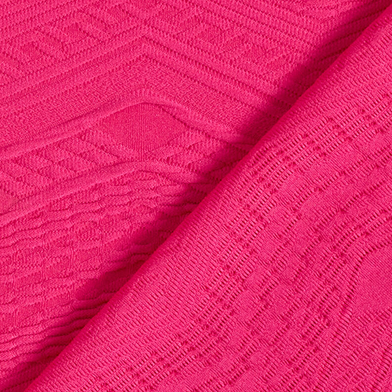 Jacquard jersey zigzag – intens roze,  image number 4