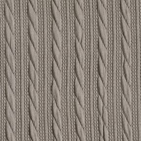 Tricot Cloqué Kabelsteekpatroon – zijdegrijs, 