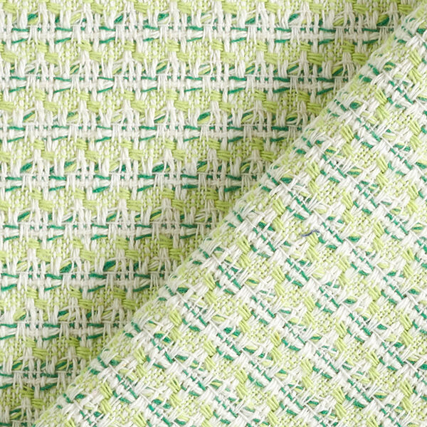 Katoen tweed dwarsstrepen – ecru/groen,  image number 4