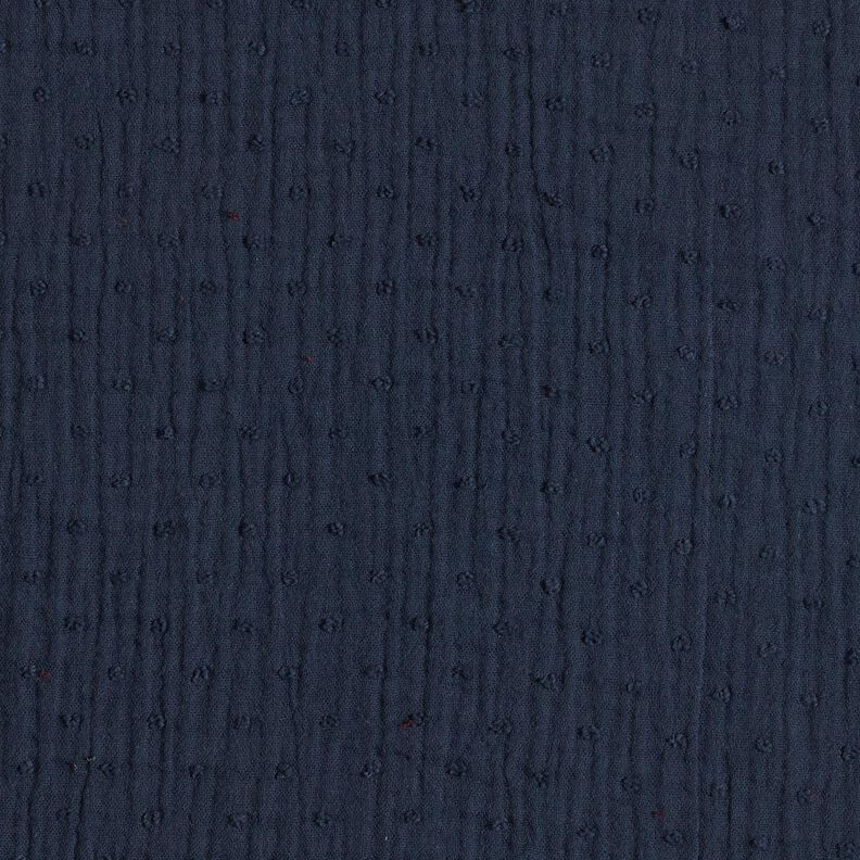 Mousseline/dubbel gehaakte stoffen dobby – marineblauw, image number 1