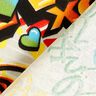 Decostof Half panama Graffiti – zilvergrijs,  thumbnail number 3