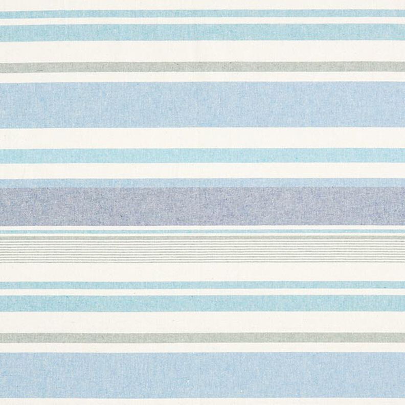 Decostof Half panama kleurrijke mix van strepen gerecycled – stralend blauw,  image number 1