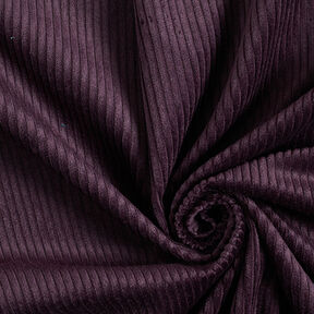 Brede rib voorgewassen Effen – aubergine, 