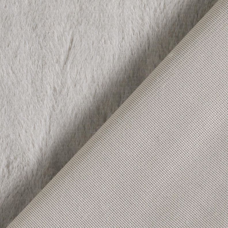 hoogwaardig effen nepbont – lichtgrijs,  image number 3