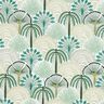 Decostof Katoenkeper abstracte palmventilatoren – salie/ivoor,  thumbnail number 1