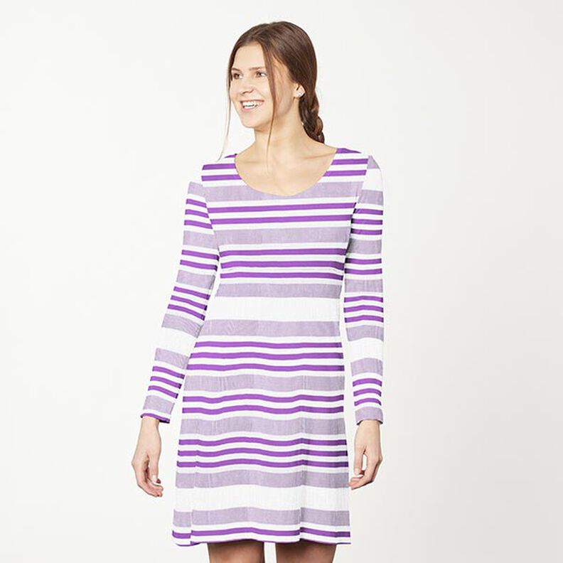 Viscosejersey gecrasht – wit/lila,  image number 6