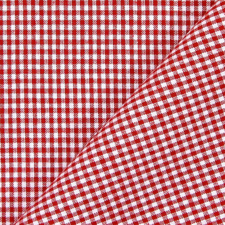 Katoenen stof Vichy ruit 0,2 cm – rood/wit,  image number 3