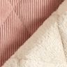 Doorgestikte stof Corduroy met bonten ruiten – oudroze,  thumbnail number 5