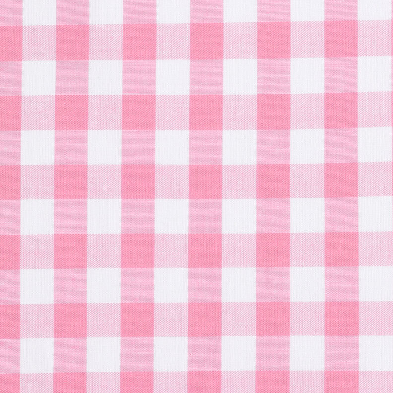 Katoenen stof Vichy ruit 1,7 cm – roze/wit,  image number 1