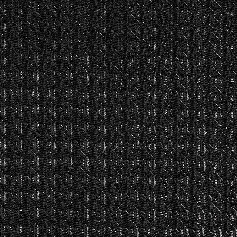 Cloqué Glitter pied-de-poule – zwart, image number 1