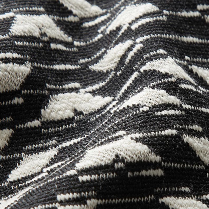 Gebreid jacquard geometrisch patroon – zwart/wit, image number 3