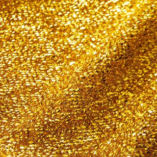 Carnavalstof tricot lametta – goud metalen, 