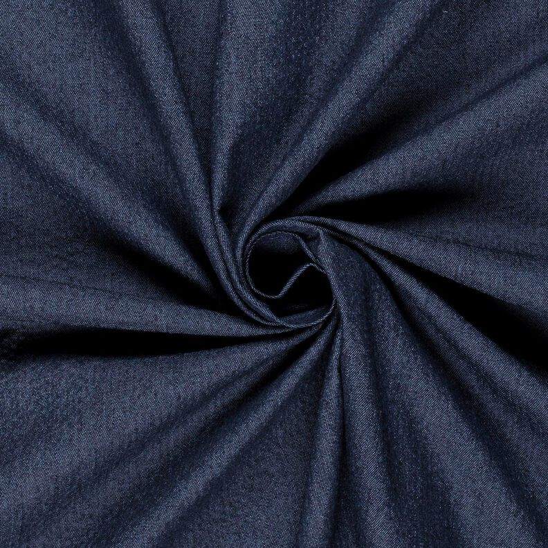 Denim katoenmix seersucker – marineblauw,  image number 5