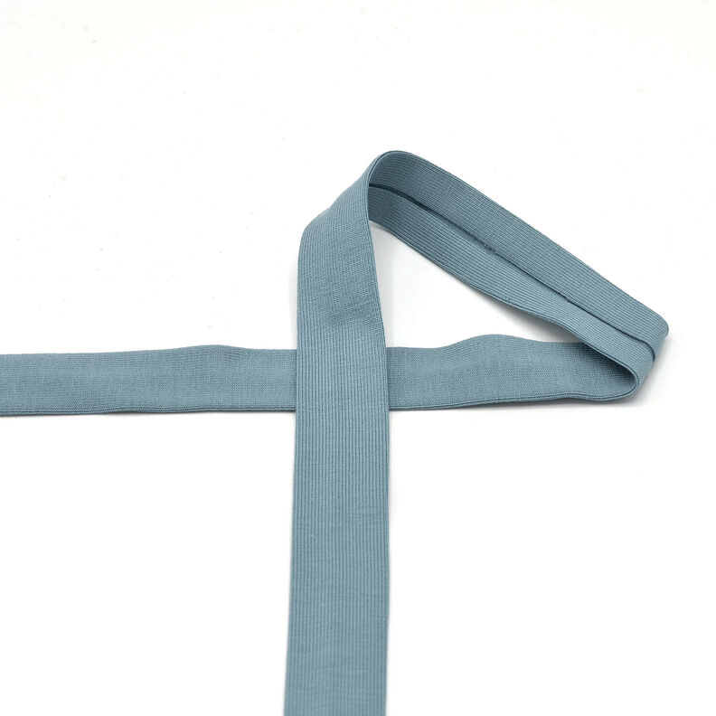 Biasband Katoenjersey [20 mm] – duifblauw,  image number 2