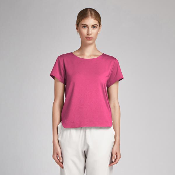 Katoenpopeline Effen – intens roze,  image number 6