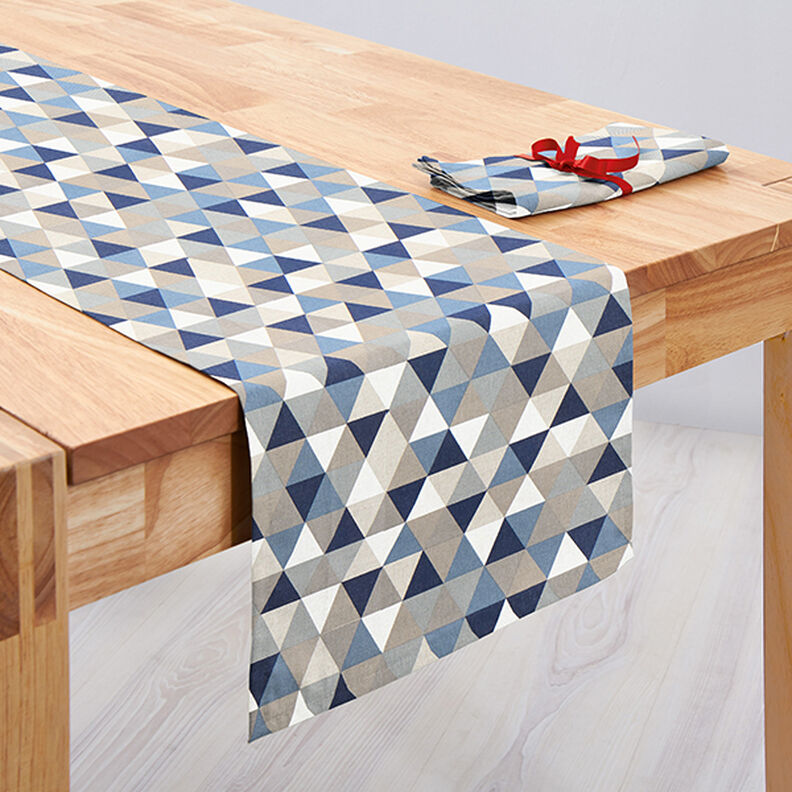 Decostof half panama Driehoeken – blauw, image number 8