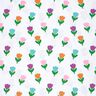 Katoenjersey gestileerde tulpen – wit/roodlila,  thumbnail number 1