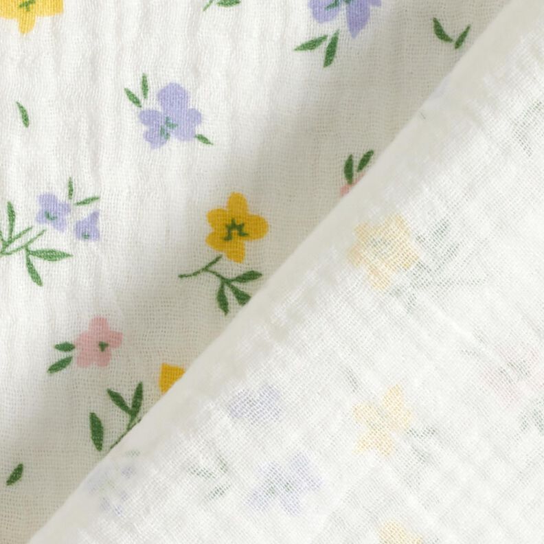 Mousseline/dubbel gehaakte stoffen Kleine bloempjes | Poppy Fabrics – ivoor,  image number 4