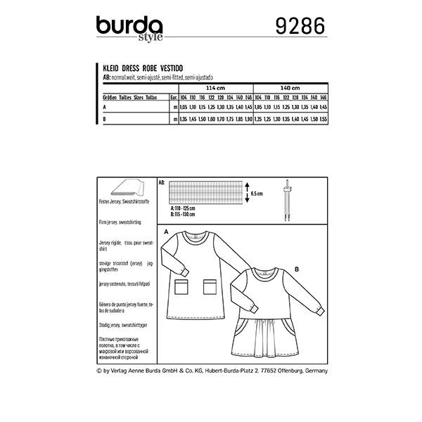 Jurk, Burda 9286 | 104-146,  image number 10