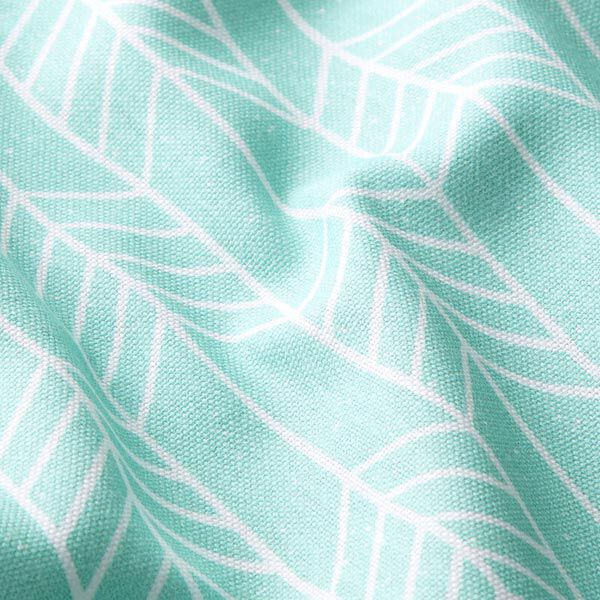 Decostof Half panama Pijlmotief – mintgroen, image number 2